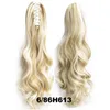 Klauw paardenstaart golvende synthetisch haar 22quot 55cm 170 g blonde kastanje bruine kleur natuurlijke paardenstaarten Haarextensions Hairpieces2669383