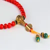 Bracelet en corail rouge, perles en pierre naturelle, collier mala, chapelet de prière bouddhiste, bracelets de méditation bouddha, 108