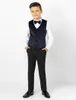 Black Boy Formal Suits Dinner Tuxedos Little Boy Groomsmen Kids Children For Wedding Party Prom Suit Formal Wear (Jackets+Pants)