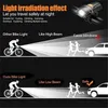 LED Cykellampa IPX6 Vattentät USB-uppladdningsbar cykel Framljus Ficklampa Cykel bakljus Cykling strålkastare Torch lampa