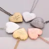 I Love You Heart Locket Necklace Chain Love Heart Secret Message living memory pendant Lockets Women Fashion Jewelry