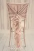 2020 Blush rose volants chaise couvre Vintage romantique chaise ceintures belle mode fête de mariage anniversaire décorations