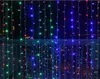 3M * 3M / 6M * 3M LED Cortina Luces de hadas Cadena Navidad LED Patio Party Wedding Window Decor Luces de cadena al aire libre AC 110V-220V