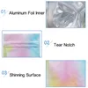 Glossy Marbling Pattern Aluminum Foil Zipper Package Bag Reclosable Flat Self seal Pouches Cosmatic Bag wholesale