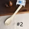 Cuillère en bambou spatule 6 Styles Portable Ustensile En Bois Cuisine Cuisson Turners Fente Mélange Titulaire Pelles EEA1395-8