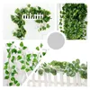 1 Pcs 2m Artificial Ivy Green Leaf Garland Plants Vine Fake Foliage Flowers Home Decor Plastic Artificial Flower Rattan String