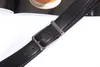 Cintura da uomo in pelle reversibile da 1,3 "fibbia ruotata ampia moda design semplice cinture in pelle di design aziendale