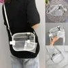 Marsupi Causual PVC Trasparente Trasparente Donna Borsa a tracolla a tracolla Borsa Jelly Piccolo telefono Cinghie larghe Flap13207