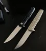 Promotion 2 Handle Colors Ball Bearing Flipper Fold Knife D2 Satin Blade Fast Open Survival Folding Knives