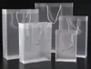 8 sacs-cadeaux en plastique PVC givré de taille avec poignées sac en PVC transparent imperméable à l'eau sac à main clair faveurs du parti sac logo personnalisé SN441