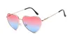 Dames en forme de coeur lunettes de soleil femmes marque Designer mode amour clair océan lentilles rose lunettes de soleil femme Oculos UV400 DC250