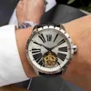 Top serie di lusso Tou grande volano orologio da polso da uomo macchina automatica core 6 punti grande volano mostra cinturino in pelle di vitello importato.