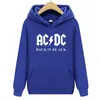 Herren Hoodies Sweatshirts Modemarke Hoodie AC/DC Band Rock bedrucktes Sweatshirt Herbst Herbst ACDC Grafik O-Neck Loose Hoody