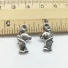 100pcs/Lot Baby Bear Alloy Charms Pendant Retro Jewelry DIY Keychain Ancient Silver Pendant For Bracelet Earrings Necklace 19*10mm