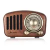 2023 Populärt retro solidträ mini högtalare Bluetooth 4.2 FM Radio bärbar fickmottagare Radyo Ålderad äldre Portatil Caixa de som Bocina R919