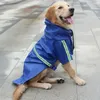 Pet Dog Reflective Waterproof Raincoat Apparel Safe Walk the Dog Raincoats Outwears accessories clothes