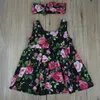 2019 herfst mouwloze meisjes jurk baby meisje kleding knop floral jurk bruiloft pageant formele jurken sundress kleding