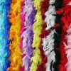 10 Stück 2 m Hühnerfederstreifen in Farbe, Türkei-Federboa für Hochzeit, Geburtstag, Party, Hochzeitsdekorationen, Kleidungszubehör