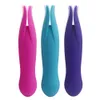 USB Oplaadbare Dubbele Tong Kus Vibrators Siliconen 10 Frequentie Trillingen Waterdichte Vibrator Speeltjes Voor Vrouwen Clitoris Stimulator