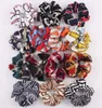 Damska dziewczyna Scrunchies Floral Hair Krawat Akcesoria Plaid Gingham Zespół Włosów Ponytail Holder Rope Scrunchy Headwear Headband 100 sztuk FJ3364
