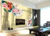 Пользовательские 3D обои роспись 3D трехмерных ретро хворостия цветок тиснение сливовое телевидение диван гостиная спальня настенные бумаги домашнего декора
