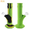 10.63 inch Short hookah Silicone water pipes Smoke bong glass oil burner pipe With glass bowl glass downstem Bubbler filter Smoking pipes