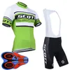 Scott equipe ciclismo manga curta camisa bib shorts conjuntos inteiros almofada gel 9d marca superior qualidade bicicleta sportwear u821072189