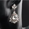 2020 Nieuwe Shining Mode Kristallen Bruids Oorbellen Rhinestones Lange Drop Earring Voor Vrouwen Bruids Sieraden Huwelijkscadeau voor Bruidsmeisjes