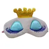 1st Princess Crown Cute Eyes Cover Ögonskugga Ögonlapp Resa Sova Ögonbindel Skugga Ögonmask Bärbar Rosa/Blå Färg