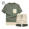 Tracksuit män Casual Summer Mäns Set Mens Blommor T-shirt + Skriv ut Strand Shorts Shorts Byxor Två Piece Suit Plus Size 4XL