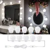 LED 12 فولت مرآة مكياج المصباح Iollywood Vanity Lights Lampless Dimmable Wall Lamp 6 10 14Bulbs Kit لجدول الملابس LED010261H