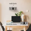 壁の時計導入デジタル時計モダンデザイン3Dウォッチデスクトップアラームキッチンリビングルームのためのアクリルナイトライトホームデコー