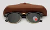 Óculos de sol polarizados de alta qualidade Oclos Plank Acetato Lentes de vidro Lentes de vidro Vintage Clube Sunglasses com pacote original248x