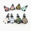 Portable Neoprene Sleeve Keychains for 30ml Hand Sanitizer Mini Bottle Cover Neoprene Holder Unicorn Stripe Cactus Printed Key Chains Gifts