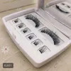 Genailish 8PCS 3D MAGNÉTIQUES CEYELASHES MINK LASH FULL STRIP LASHES FAUX CEUILES AVEC TIBLE DOUBLE MANGET DOUBLE FREE LASH SCTW6029942445