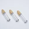 Transparent Plastic Empty Makeup Lipgloss Bottle, Clear Hollow Gold Color Lip Gloss Tube, Lipstick Package LX9385