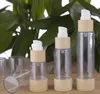 20/30/50/80/100/120ml Bamboo Cosmetic Sample Containers Emulsion Lotion Bamboo Vacuum Airless Pump Bottles