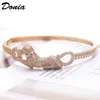 Gioielli Donia Bracciale di lusso European e americano Fashion Party Leopard Copper Microinlaid Zircon Exagerated Designer Bracciale G4138785