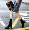 Femmes mode confortable noir daim cuir bottines dame cool automne hiver talon haut martin bottes botas