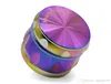 Rainbow Sharpstone tobacco Grinders Concave Herb Grinder Diameter 40MM 4layer Zinc Alloy Diamond Shape Chamfer Side ice blue smoking grinder