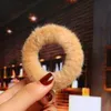 wrabbit fur scrunchie plush hair rope ناعم مرنة عصابات الشعر لطيف نساء نساء ذيل حصان الشعر ملحقات الشعر الموضة