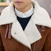 Fashion-Brand designer Fall-Shearling Winter Coat Faux Fur Suede Jacket Sid Zip Lamb Wool Mens Sheepskin Coat279c