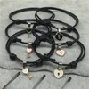 2 st Ny Ankomst Par Armband Alloy Key Heart Lock Charm Armband Handgjorda Smycken Rope Bracelet Lovers Presenter för Kvinnor