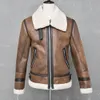 Men Winter Leather Jackets Highneck Warm Fur Liner Lapel Leather Zipper Outwear Coat Thick Warm Jacket Veste Cuir Homme