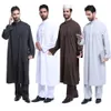 Casacos de trincheira Spot 2021 Leisure Color sólida Manga longa de manga longa Muslim Middle Middle Men's Men's Robe Suporte