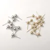 100pcs Lot in bulk silver/ gold Stainless Steel Ear Wires Pin ~with Bead + Coil Earring Finding DIY