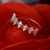 2018 Decalite CZ dentelle fleur bague couleur or femmes mode Style Knuckle anneau Midi bagues Bijoux Bagues Femme Bijoux