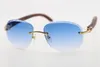 Manufacturers wholesale Rimless Original Wood Sunglasses 8200764 Unisex Outdoors driving Glasses High Quality Sun Glasses UV400 Optical Man