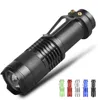 Sk68 xpe q5 led lanterna t￡tica zoom mini luzes de tocha port￡til Luzes de pesca de lanterna de acampamento ao ar livre luzes de viagem com clipe de caneta