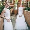 Robe Mariage 2019 Свадебные платья с шлейфом из тюля и кружевом. Верхняя часть пола, свадебное платье Abiti Da Sposa